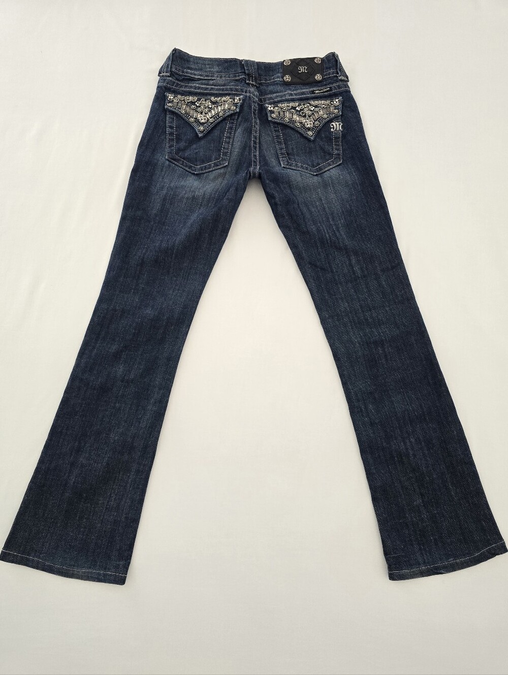 Miss Me Size 28 Bootcut Jeans With Embellished Back Pocket